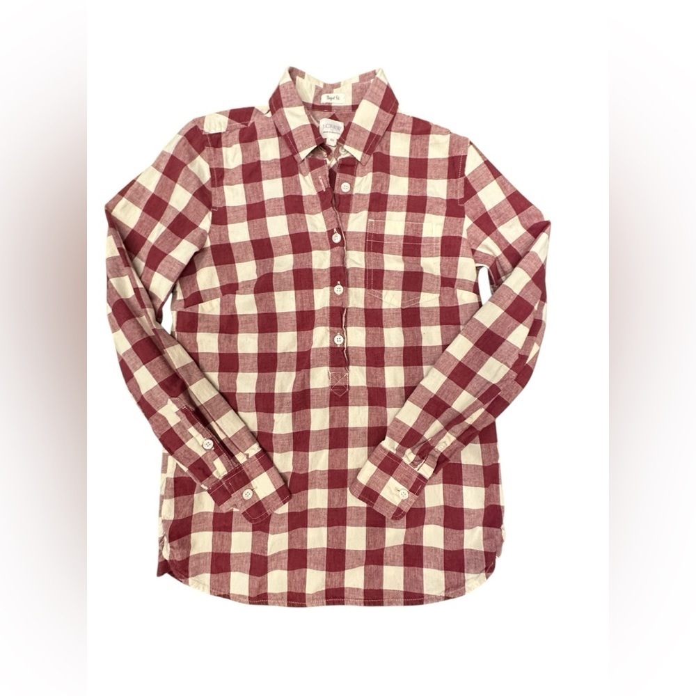 J. Crew Long Sleeve Plaid Pullover- EUC